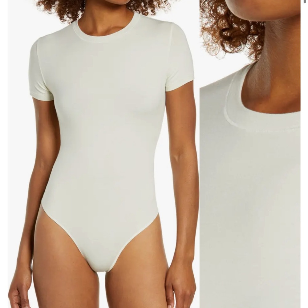 SKIMS Stretch Cotton Jersey T-Shirt Bodysuit